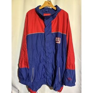 New York Giants NFL Vintage Jacket Windbreaker Blue Red Full Zip‎ - Size XXL EEX
